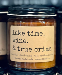 lake time. wine. & true crime.